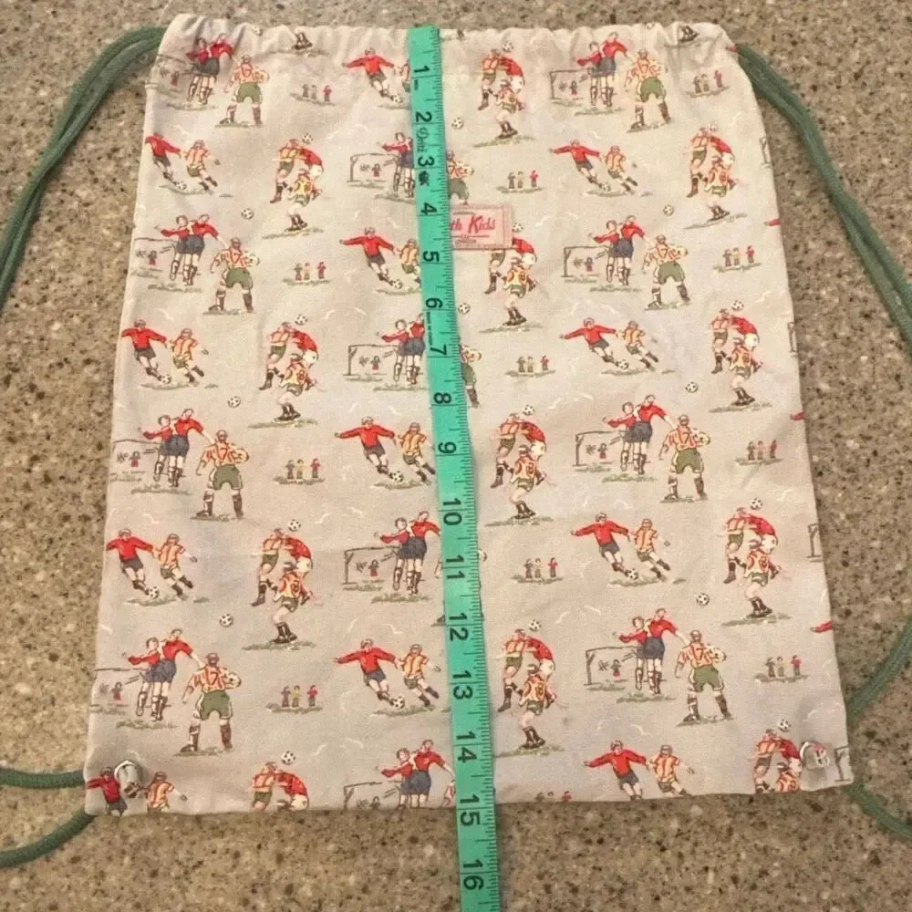 CATH KIDSTON LONDON Kids Light Blue Drawstring Football Soccer Bag Discontinued